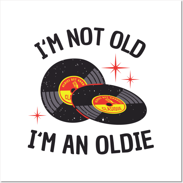 Vinyl Age Oldie Birthday Funny Gift Wall Art by Foxxy Merch